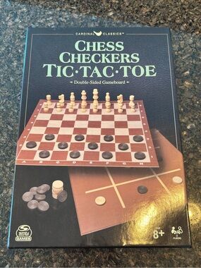 NWT Sealed 3-in-1 Chess, Checkers, Tic-Tac-Toe Board Games